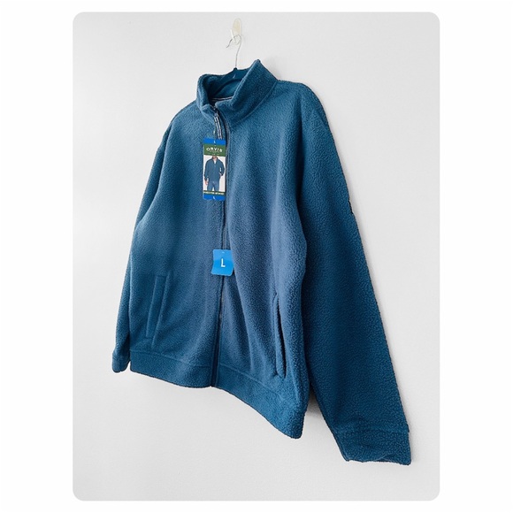 ★ NWT Orvis Men’s Full Zip Heavyweight Fleece Jacket - Blue ★ - Picture 7 of 16